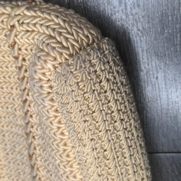 Vintage Liz Claiborne Woven Crochet Crossbody Bag Straw Look Boho Festival Style - Picture 11 of 11